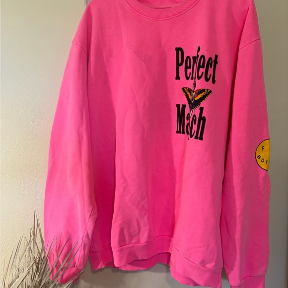 Boys Lie Neon Pink Sweatshirt - Picture 2 of 6
